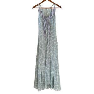 CAbi Garden Party Flowy Floral Print Sleeveless Maxi Dress Size 0